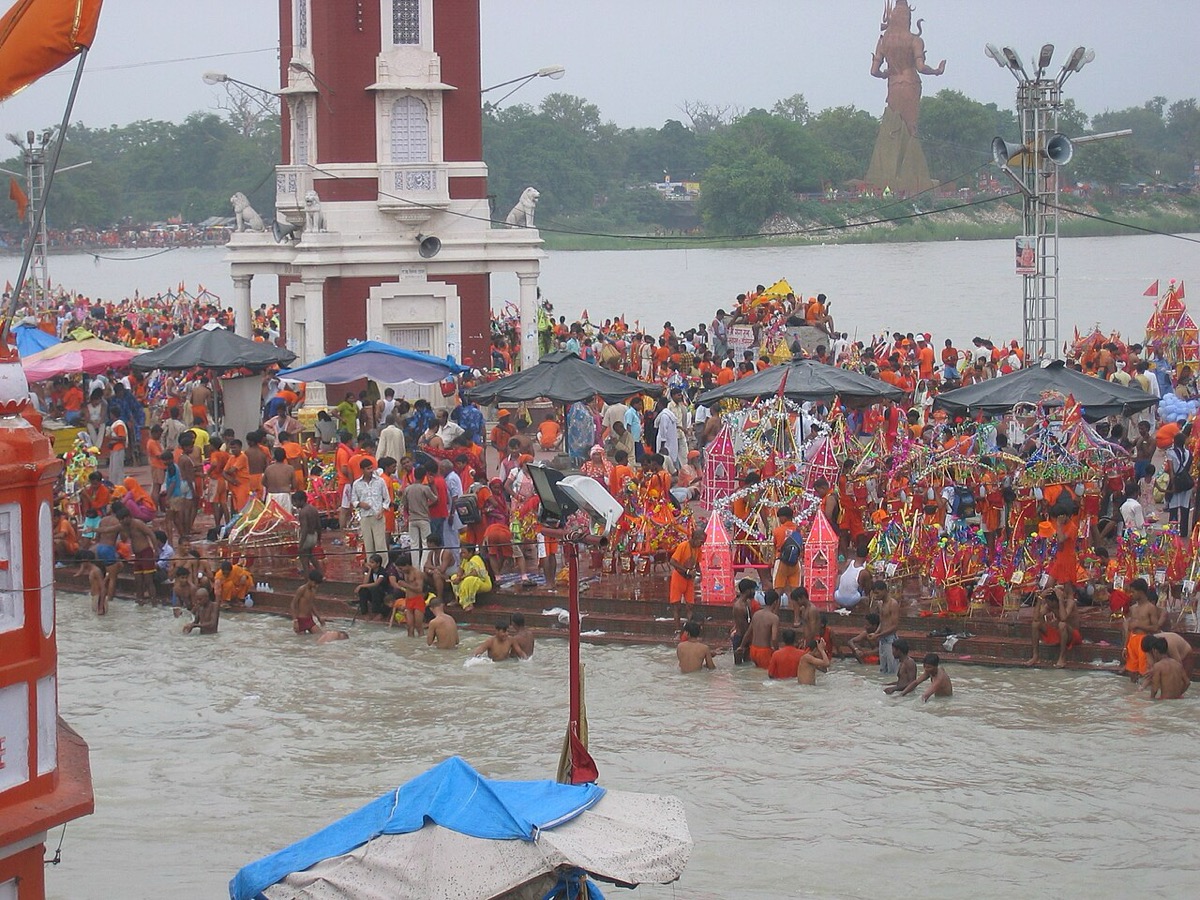 Har Ki Pauri ghat at Haridwar during the Kanwar Mela